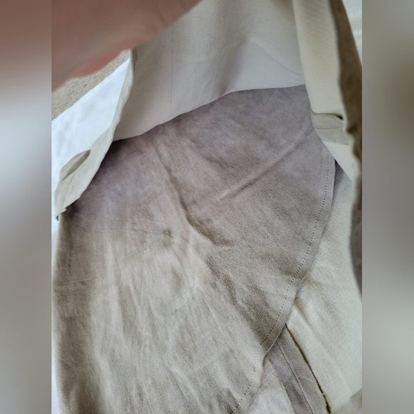 Rue Amano khaki/tan suede faux wrap mini skirt XS - Picture 5 of 11